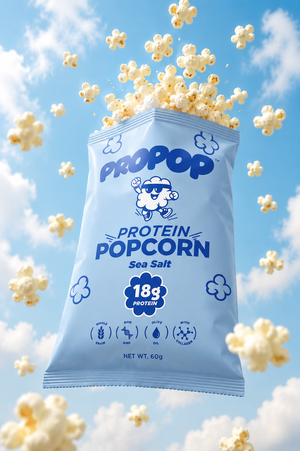 PROPOP Protein Popcorn Sea Salt
