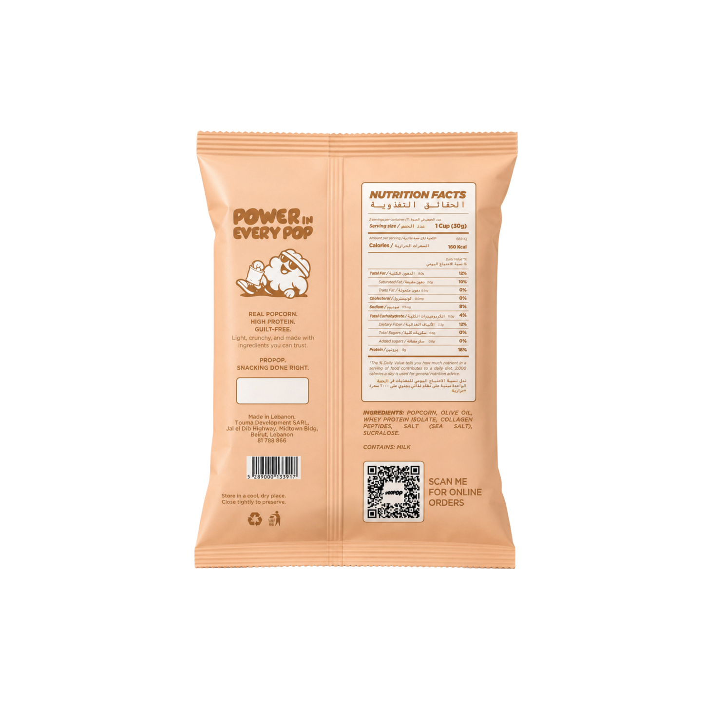 PROPOP Protein Popcorn Classic Sweet